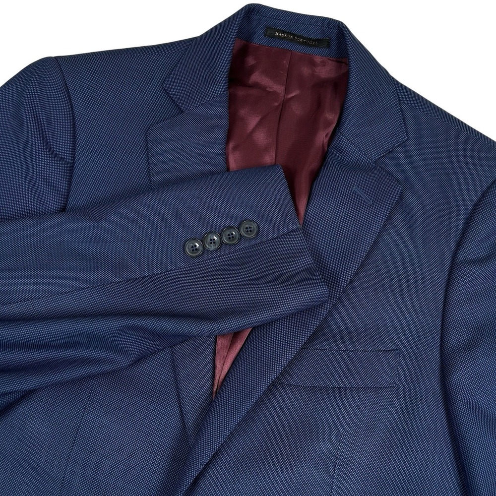 J. Hilburn‎ Blazer Mens Size 38 Blue Vitale Barberis Canonico Italian Pure Wool